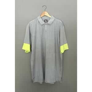 FootJoy Men's Gray Athletic Golf Polo T-Shirt - XL